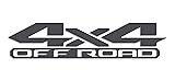 2 x Dark Grey 4x4 Off Road Bedside Vinyl Decals