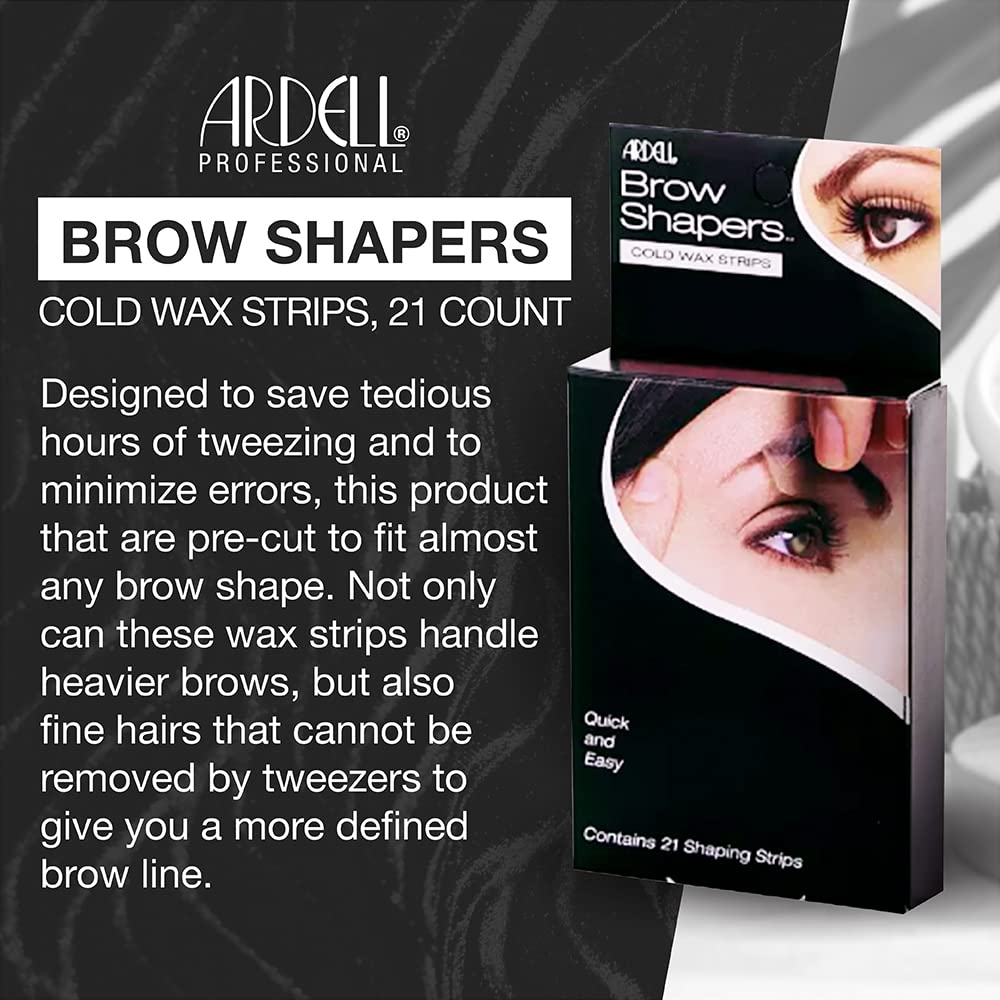 Ardell Brow Shapers Cold Wax Strips, 21 Coun