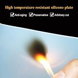 BENECREAT 2Pcs White Silicone Rubber Sheet 200x200x2mm High Temp Gasket Board view 8