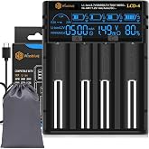 WISSBLUE 18650 Charger, Universal 26650 Battery Charger with LCD Screen Can Display Capacity, Adjustable Charging Speed, Suitable for Li-Ion Battery and 1.2v Ni-Mh/Ni-Cd AA AAA Battery