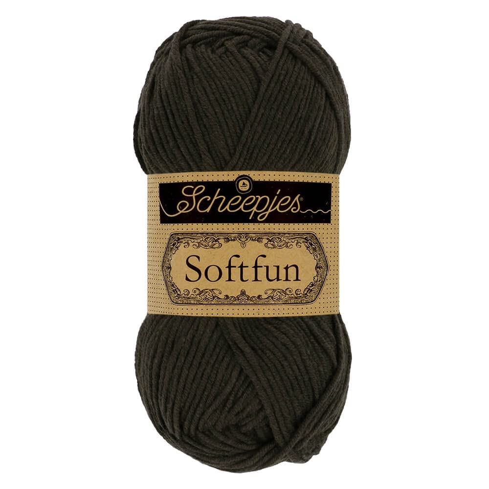 Scheepjes - Scheepjes Softfun 2628 Charcoal Yarn - 1x50g — image 1