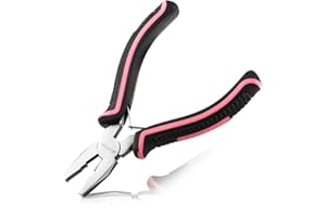 LEONTOOL Mini Linemans Pliers Spring Loaded 5 Inches Wire Cutter with Serrated Jaw Chromium Vanadium Steel Construction Mini 