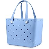 Armerssi X-Large Rubber Tote Beach Bag for Women | Medium Durable Rubber Bag Waterproof Washable Versatile Tote Bags