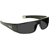 Locs Super Dark Sunglasses Mens Black Wrap Around Lowrider Gangster Cholo Vintage Flat Top