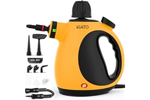 Kiato Handheld Steam Cleaner, 10 in 1 Hand Held Steamer for Cleaning, Portable Pressurized Steamer for Home Use, Bathroom, Mini Steam Cleaners for Upholstery Furniture Sofa Couch Floor Tile Grout Car