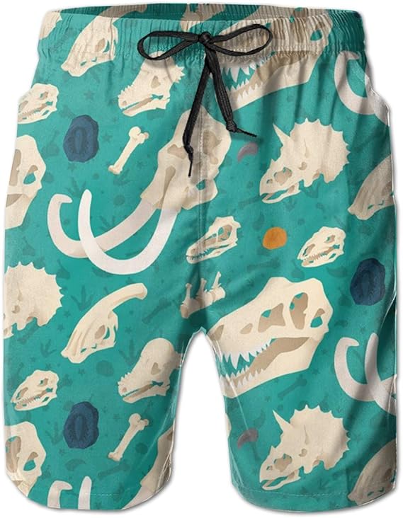 Amazon Co Jp Bydeclan 水着 メンズ サーフパンツ 海水パンツ ボードショーツ 海パン 恐竜 頭蓋骨 パターン ビーチパンツ スイムショーツ メッシュインナー 通気 速乾 おしゃれ人気 ボーダー 短パン 水陸両用 旅行 ビーチ 普段着スイムウェア 服 ファッション小物