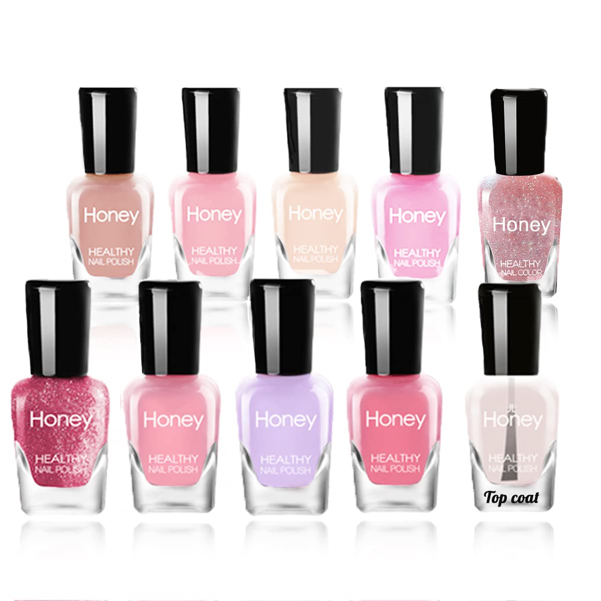Photo 1 of Tophany Non Toxic Nail Polish Set, Easy Peel Off and Fast Dry Nail Polish Set for Pack, Eco Friendly and Organic Water Based Nail Polish for Women, Girls, Teens(10 Bottles)