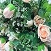Aisamco 2 Pcs Artificial Bouquet Assorted Flowers Fake Rose Baby’s Breath Eucalyptus Branches 13.8” Tall for Table Home Office Decor Wedding Floral Arrangement Bridesmaid Bridal Bouquet