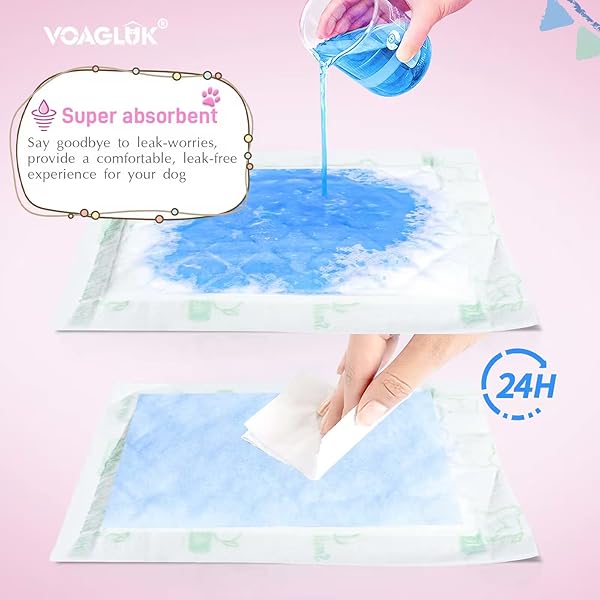 DOG DIAPER LINERS FOR MALE AND FEMALE DOGS, 100CT, SUPER ABSORBENT DISPOSABLE DOG DIAPERS BOOSTER PADS FIT MOST PET BELLY BANDS AND WRAPS (REGULAR)