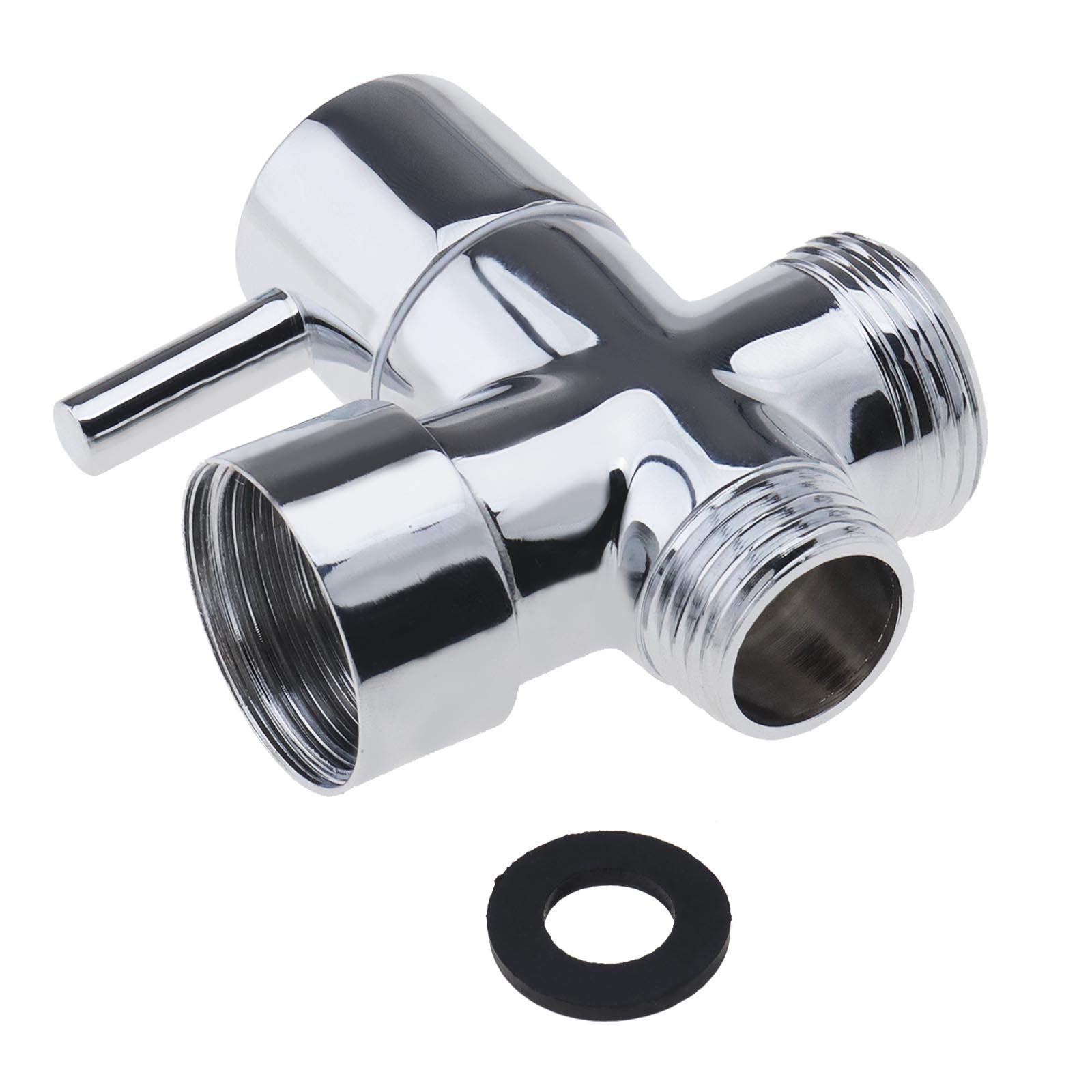 Polished Chrome Brass Shower Valve 3/4 1/2 BSP T Adapter for Bathroom Kitchen