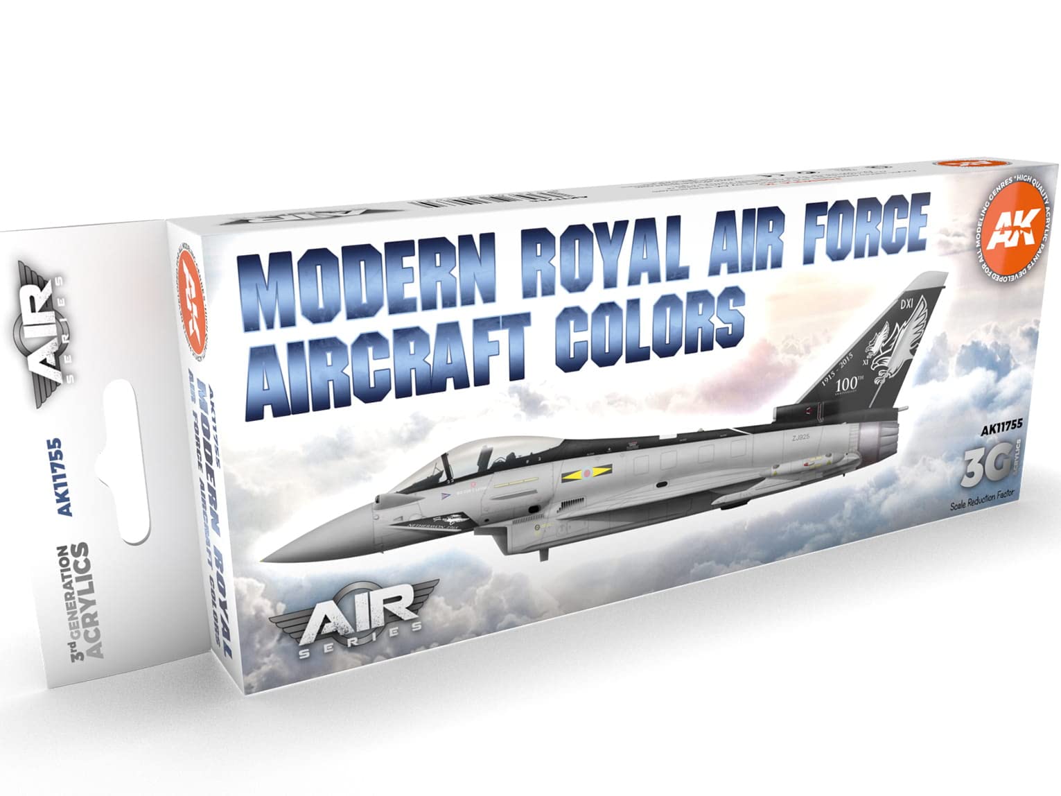 AK Acrylics 3Gen Aircraft Set AK11755 Modern Royal Air Force Aircraft Colors Set 3G (8x17ml)