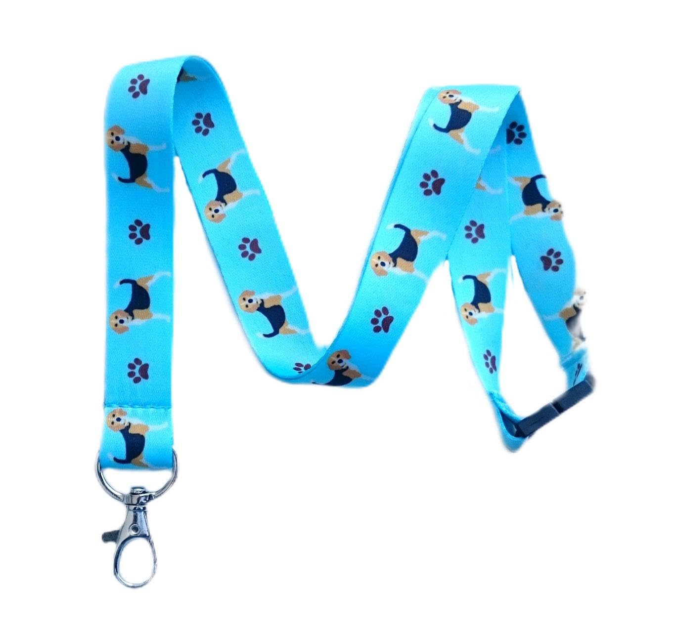 Beagle Dog Breed Print Break Away Lanyard Key Chain Id Badge Holder
