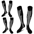 ZFiSt 3 Pair Sport Compression Socks Men Women, Compression Stocking Nurse Socks for Edema Travel