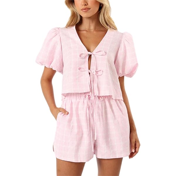 Aokivvy Conjuntos De 2 Piezas Para Mujer, Trajes De Verano Conjuntos De Descanso 489376