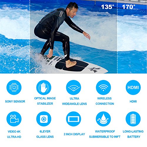 2 Prograce+Action+Camera+Waterproof+Accessories