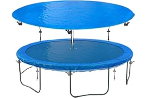 SIHAIAN Trampoline Cover- 8-15 Ft Trampoline Protective Cover, Easy to Install Trampoline Weather Cover, Waterproof Trampoline Covers, Anti-UV, Snow, Dust-Proof Trampoline Cover (15FT Blue)
