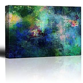 Soothing and Vibrant Blue and Green Splotches of...