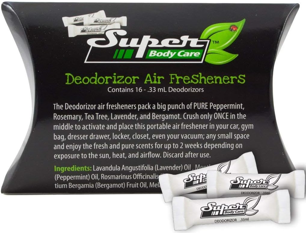 Innovative Air Freshener: Pure Natural Essential Oils. Chemical Free. Air Freshener for Home, Car, Gym Bag, Bathroom, Closet, Laundry, Trunk, and Small Spaces. Packs a Big Punch - Crush Only Once