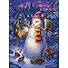 Bits and Pieces – 1000 Piece Glow in The Dark Jigsaw Puzzle for Adults – Night Watch Snowman by Artist Liz Goodrick Dillon - Winter Holiday Jigsaw Puzzle, Completed Puzzle Size: 20