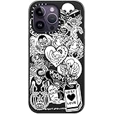 CASETiFY Impact iPhone 14 Pro Max Case [4X Military Grade Drop Tested / 8.2ft Drop Protection/Compatible with Magsafe] - matt Darling Sticker Collage - Matte Black
