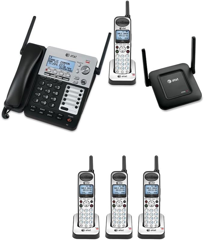 AT&T SB67138 SynJ 4Line Extendable Range CordedCordless Phone System