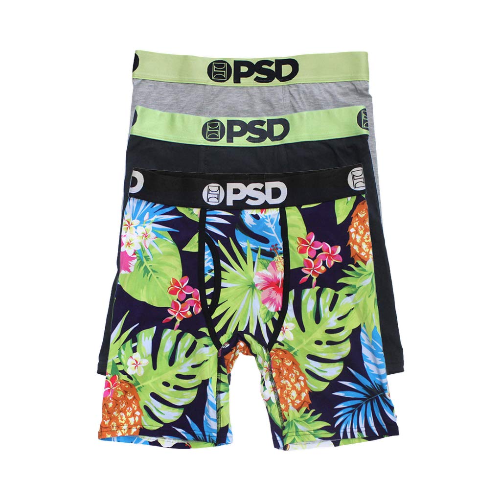 PSD Underwear Men's Wide Band Boxer Brief Underwear - Modal Cotton, 3-Pack