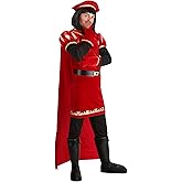 Fun Costumes Men's Lord Farquaad Costume | Officially Licensed Shrek Outfit, Tunic, Cape, Gloves, Hat, Belt, Wig, Shoe Covers
