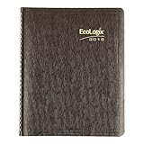 Brownline 2016 Ecologix Monthly Planner, 14 Months, Black, 8.875