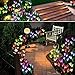 Solar Flower Lights Outdoor, Elfeland Multi-Color Changing Lily Lights LED Solar Garden Lights Upgraded Solar Stake Lights for Path Yard Patio Backyard Decoration(2 Pack,Red and White)