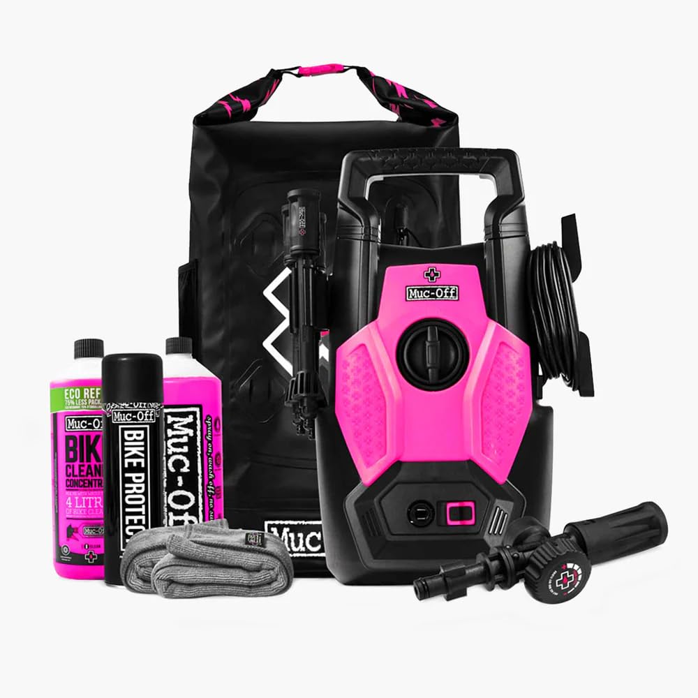 Muc-Off Fahrrad Hochdruckreiniger Set – Der Weltweit Erste Druckreiniger für Fahrräder – Fahrradzubehör Set – Fahrrad Reinigungsset mit Muc-Off Bike Cleaner, Bike Protect und Mehr!