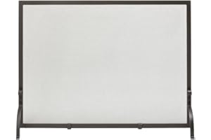 UniFlame, S-1158, Small Single Panel Olde World Iron Finish Fireplace Screen