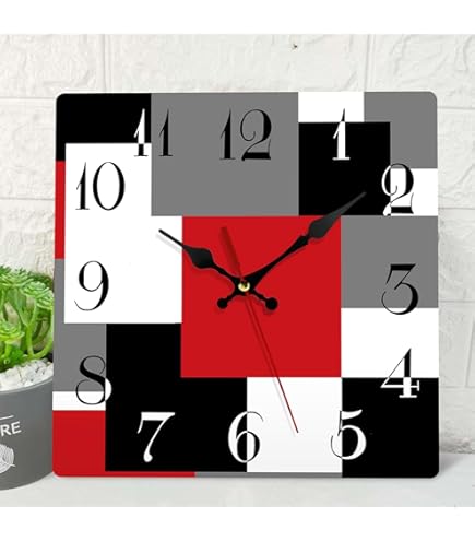 Amazon.com: Tempus TC62127R Contemporary Wall Clock with Raised