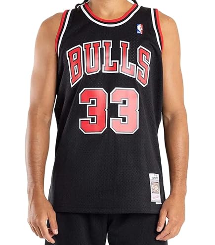 Amazon.com: Mitchell & Ness Chicago Bulls Scottie Pippen 33 Black