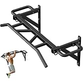 Jusgym Heavy Duty Pull Up Bar with 14 Grip Positions, Wall Mounted, 600 lbs | Strength Training Chin Up Bar, Home Gym/Outdoor Use, Joist Mounted, Reinforced Thick Metal Frame, Supports Full-Body Workouts