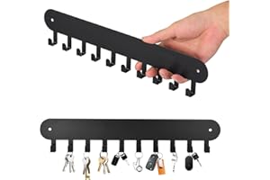 ANABIUP 2 Pack Key Holder for Wall, Key Holder Wall Mount with 10 Hooks, Key Hooks for Wall Self Adhesive Key Racks Organizer for Hallway Doorway Entryway Bathroom Kitchen Living Room