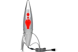 Stratford Works 17 inch Volcanic Red Light, Metal Based Volcanic Wax Nightlight Lamp in Red Color, Fun Lamps for Adults and Kids, Office, Home and Cool Lamp for Teens