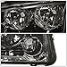 Auto Dynasty Headlights Assembly Compatible with 2006-2010 Charger, 4Pcs Driver and Passenger Side Halogen Headlamps Replacement, Smoked Lens Clear Corner