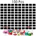 ThxToms 100 Chalkboard Labels, High-Class Waterproof and Rewritable Stickers for Jars, Folders Classification, 2