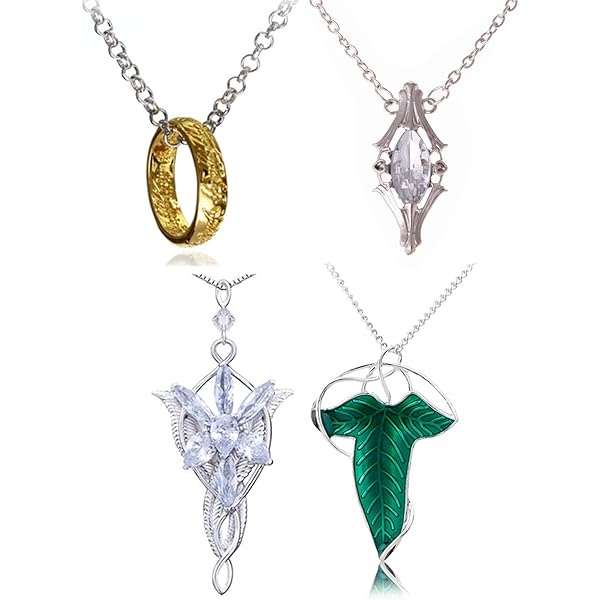 ロード・オブ・ザ・リング　イーブンスターペンダント-スターリングシルバー The Lord of The Rings Evenstar Necklace, One Size, Zinc