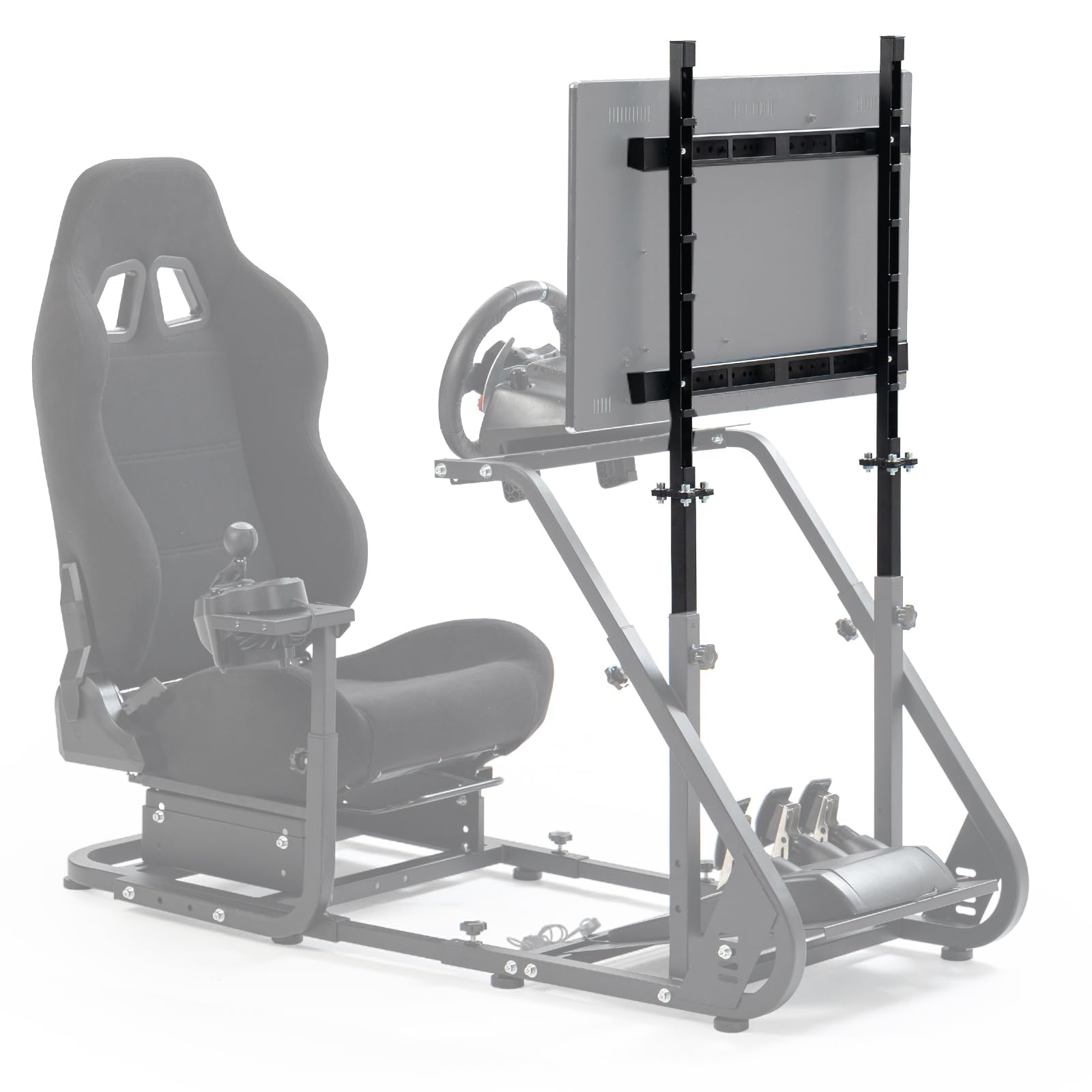 Dardoo Racing Simulator Cockpit Monitor Mount Fit for Logitech G923 G29 G920, for Thrustmaster Wheel Frame, Excluding Steering Wheel Shift Lever Pedals Seat and Racing Frame