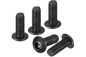 DTGN M3-0.5x8mm Button Head Socket Cap Screws - 100Pack - Good for Road Bicycle, Mountain Bike, Auto, Motorcycle - Carbon Ste