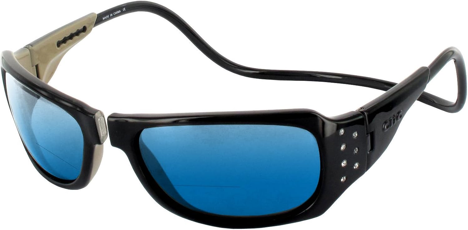 Clic Monarch Polarized BiFocal Reading Sunglasses in Black