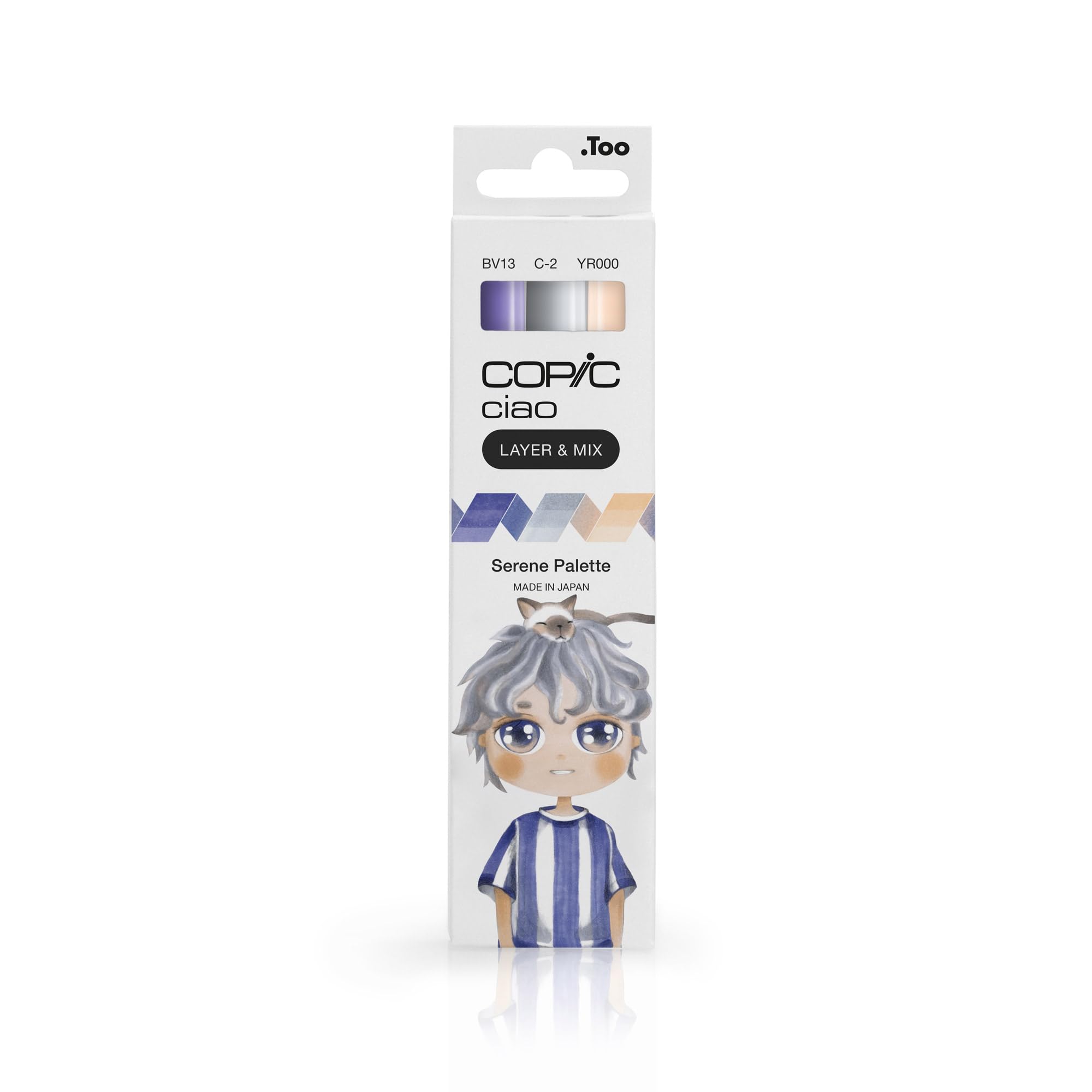 COPIC Ciao Layer & Mix Set Of 3 Pens, Serene Palette Markers, Art, Craft Colouring, Graphic, Highlighter, Design, Anime Manga