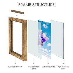 DLQuarts 2 Pack 4x6 Floating Picture Frames, Solid