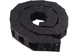 QBGTFAK Cable Drag Chain - 1M Long Black CNC Machine Tool Cable Wire Carrier Drag Chain Nested 25mm x 38mm (25mm x 38mm)