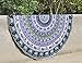 Round Beach Towel Elephant Mandala Roundie Beach Throw Tapestry Hippy Boho Gypsy Cotton Tablecloth Round Yoga Mat by Jaipur Handloom
