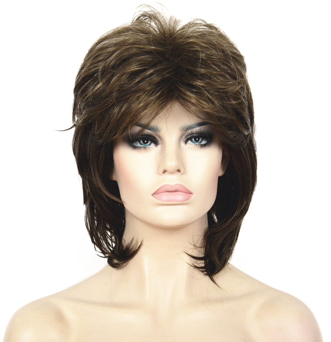 Lydell Short Length Layered Shaggy Full Synthetic Wig (8TT124 Ombre)