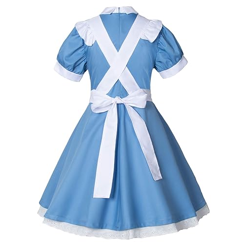 Wannsee Anime French Cat Maid Cosplay Costume - 6-Piece Set With Headband, Apron & Accessories
