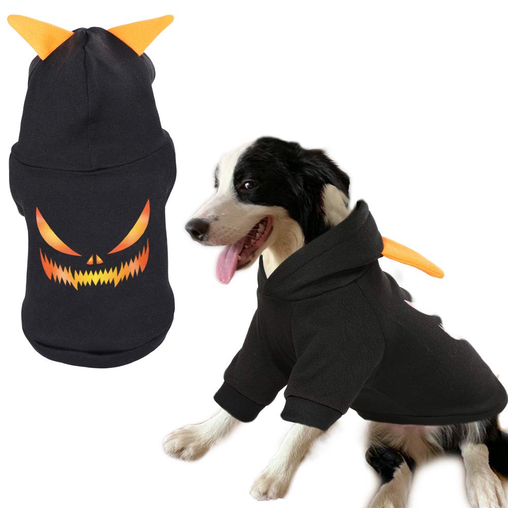 Halloween Pumpkin Pet Hoodies Costumes for Dog Cat, Dog Outfit Clothes for Holiday Festival Party Cosplay
