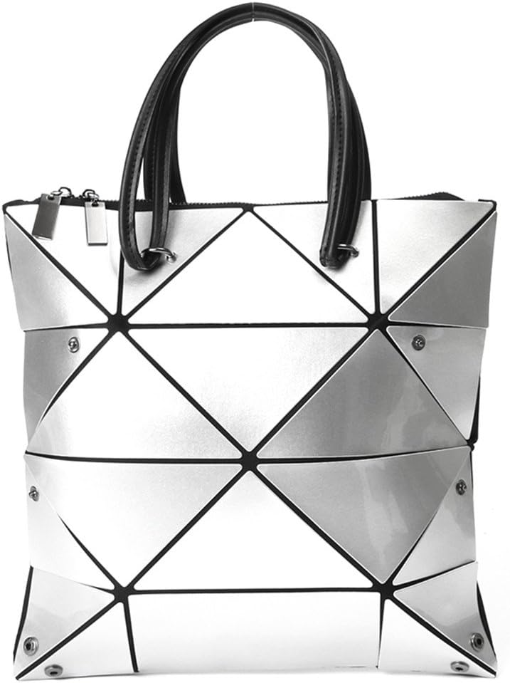 KAISIBO Fashion Geometric Lattice Tote purses PU Leather and Handbags For women